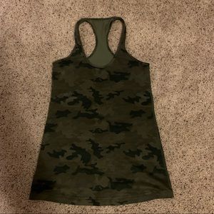 NWOT Lululemon green camo racer back tank